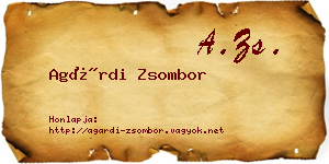 Agárdi Zsombor névjegykártya