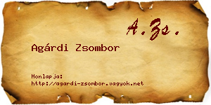 Agárdi Zsombor névjegykártya
