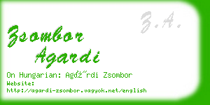 zsombor agardi business card